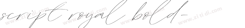 script royal bold字体转换